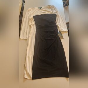 Brand new Ralph Lauren dress, size 12, colored black and white